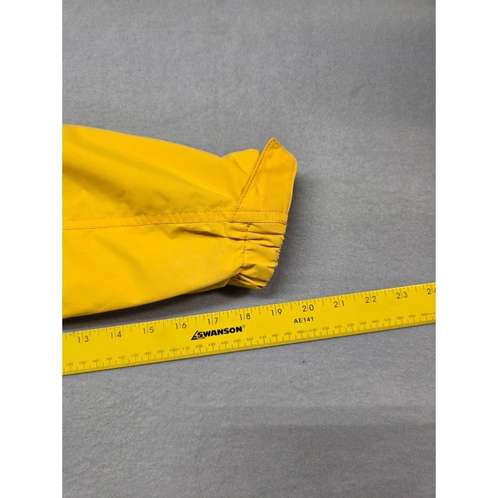 Eddie Bauer Jacket Mens Small Yellow GORE-TEX Hooded Parka‎ Waterproof Rain Coat